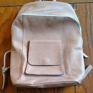 Women’s Leather Backpack - Blush Pink